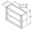 Aristokraft Cabinetry Select Series Glyn Birch Paint Wall Open Cabinet WOL3024
