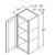 Aristokraft Cabinetry Select Series Glyn Birch Paint Wall Cabinet With Doors Prepped For Glass WPG244215R Hinged Right