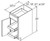 Aristokraft Cabinetry Select Series Glyn Birch Paint Base Cabinets With Double Roll Tray B15RT-2