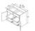 Aristokraft Cabinetry Select Series Glyn Birch Paint Base Cabinets With Double Roll Tray B45RT-2