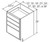 Aristokraft Cabinetry Select Series Glyn Birch Paint Four Drawer Base DB12-4