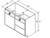 Aristokraft Cabinetry Select Series Glyn Birch Paint Vanity Door and Drawer Base VSD4232.5L Hinged Left