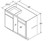 Aristokraft Cabinetry All Plywood Series Glyn Birch Blind Corner Base BC51