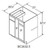 Aristokraft Cabinetry Select Series Glyn Birch Blind Corner Base BC3632.5