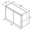 Aristokraft Cabinetry Select Series Glyn Birch Wall Cabinet WT3724B