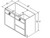 Aristokraft Cabinetry Select Series Glyn Birch Vanity Door and Drawer Base VSD4232.5L Hinged Left