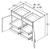 Aristokraft Cabinetry Select Series Ellis PureStyle Base Cabinets with Double Roll Tray B48RT-2