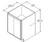 Aristokraft Cabinetry Select Series Brellin PureStyle 5 Piece Universal Base Cabinet With Full Height Door B2432.5DDFH
