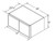 Aristokraft Cabinetry All Plywood Series Landen Maple Refrigerator Wall Cabinet RWT3718B