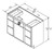 Aristokraft Cabinetry All Plywood Series Korbett Maple 5 Piece Vanity Double Drawer Base VDDB4232.5