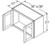 Aristokraft Cabinetry All Plywood Series Korbett Maple 5 Piece Wall Cabinet with Doors Prepped For Glass WPG3021B