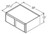Aristokraft Cabinetry Select Series Korbett Maple 5 Piece Refrigerator Wall Cabinet RW3912