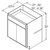 Aristokraft Cabinetry Select Series Korbett Maple 5 Piece Base Cabinet B27B