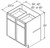 Aristokraft Cabinetry Select Series Korbett Maple 5 Piece Base Cabinet B39