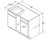 Aristokraft Cabinetry Select Series Korbett Paint Blind Corner Base BC48