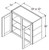 Aristokraft Cabinetry Select Series Korbett Paint Wall Cabinet with Doors Prepped For Glass WPG423015