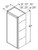 Aristokraft Cabinetry All Plywood Series Korbett Paint Wall Cabinet W1842L Hinged Left
