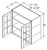 Aristokraft Cabinetry All Plywood Series Korbett Paint Wall Cabinet with Mullion Doors WMD303615B