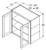 Aristokraft Cabinetry All Plywood Series Korbett Paint Wall Cabinet with Doors Prepped For Glass WPG333615B