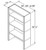 Aristokraft Cabinetry All Plywood Series Korbett Paint 5 Piece Bookcase BK3052.5