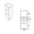 Aristokraft Cabinetry All Plywood Series Korbett Paint 5 Piece Microwave Tall Cabinet TMW3390B