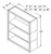 Aristokraft Cabinetry All Plywood Series Korbett Paint 5 Piece Wall Open Cabinet WOL2142