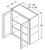 Aristokraft Cabinetry All Plywood Series Korbett Paint 5 Piece Wall Cabinet with Doors Prepped For Glass WPG334215B