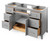Jeffrey Alexander - Bath Vanity - Grey - VKITCHA60SGRWCR