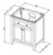 Jeffrey Alexander - Bath Vanity - Hale Blue - VKITCHA30BLCQR