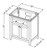Jeffrey Alexander - Bath Vanity - Grey - VKITCHA30GRWCR