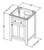 Jeffrey Alexander - Bath Vanity - Chocolate - VKITCHA24CHWCR