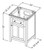 Jeffrey Alexander - Bath Vanity - Grey - VKITCHA24GRCQR