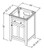 Jeffrey Alexander - Bath Vanity - Grey - VKITCHA24GRWCR