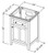 Jeffrey Alexander - Bath Vanity - Hale Blue - VKITCHA24BLWCR