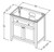 Jeffrey Alexander - Bath Vanity - Hale Blue - VKITCHA36BLWCR