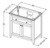 Jeffrey Alexander - Bath Vanity - Grey - VKITCHA36GRWCR