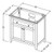 Jeffrey Alexander - Bath Vanity - Chocolate - VKITCHA36CHWCR