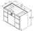 Aristokraft Cabinetry All Plywood Series Sinclair Birch Paint Vanity Double Drawer Base VDDB4232.5