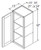 Aristokraft Cabinetry All Plywood Series Sinclair Birch Paint Wall Cabinet with Glass WWG184215