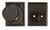 Coastal Bronze Solid Bronze Door Deadbolt - Square Plate - Single Cylinder - 2 1/2" x 3" Plate 30-100