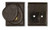 Coastal Bronze Solid Bronze Door Deadbolt - Square Plate - Double Cylinder - 2 1/2" x 3" Plate 30-100-D