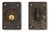 Coastal Bronze Solid Bronze Patio Door Bolt - Square Plate - 2" x 3" Plate 30-250
