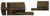 Coastal Bronze Solid Bronze Gate Drop Bar Latch - Arch Lever - Right Handed - 4 3/4" L 60-360-RH