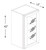 Blue Valley Shaker Dove White Kitchen Cabinet - DW-W1842GD