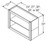 Aristokraft Cabinetry Select Series Trenton Birch Wall Open Cabinet WOL3024