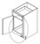 Aristokraft Cabinetry Select Series Trenton Birch Roll Tray Kits RT36