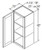Aristokraft Cabinetry Select Series Winstead Maple 5 Piece Wall Cabinet with Doors Prepped For Glass WPG184215L Hinged Left