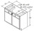 Aristokraft Cabinetry Select Series Winstead Maple 5 Piece Vanity Sink Base VSB4235