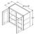 Aristokraft Cabinetry Select Series Winstead Maple 5 Piece Wall Cabinet with Glass WWG423015