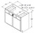 Aristokraft Cabinetry Select Series Winstead Maple 5 Piece Vanity Sink Base VSB4535
